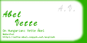 abel vette business card